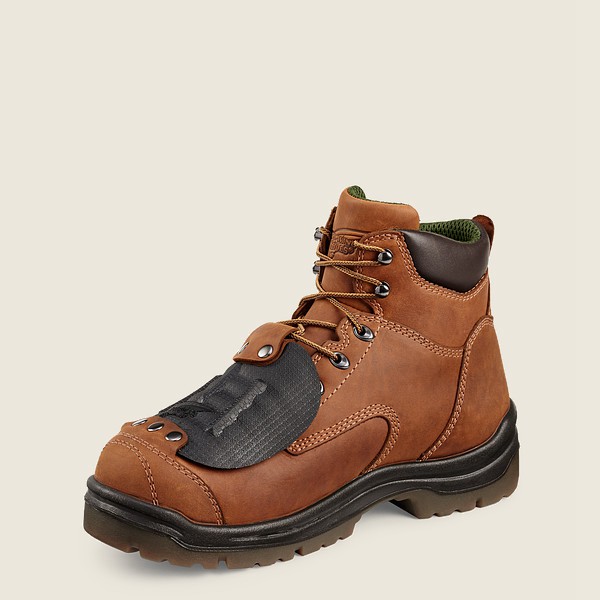 Red Wing Mens King Toe® - 6-inch Toe Metguard - Safety Boots Brown - 6491ATSXK